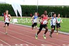 Under-15 boys 100 metres, Northern Under-15 and under-17 Championships, Wigan. Photo: David T. Hewitson/Sports for All Pics